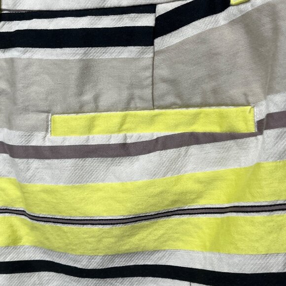 LOFT Riviera Shorts Size 6 Striped Chino Cotton Preppy Casual Summe - Picture 6 of 7